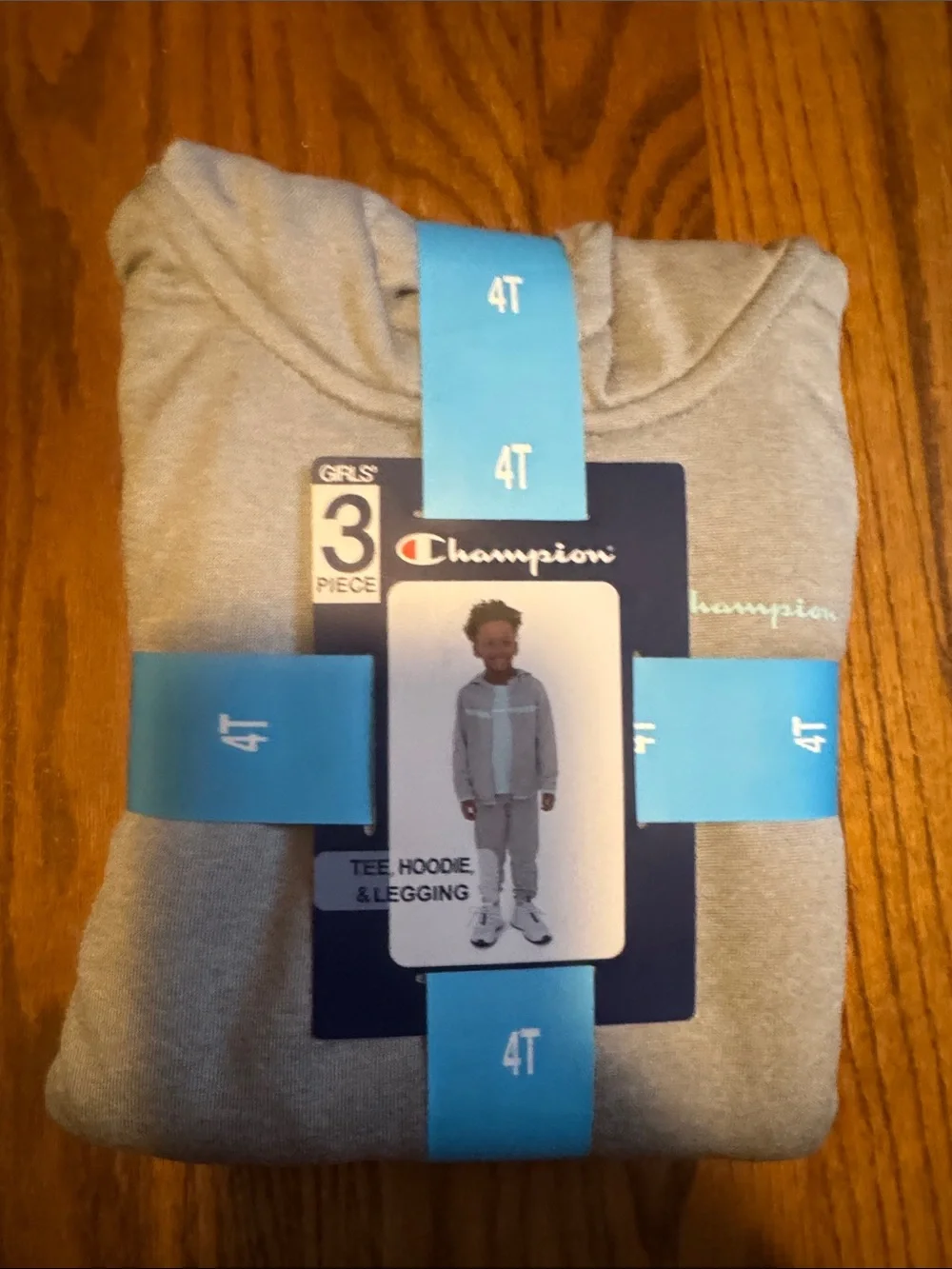 Champion Girls Gray 3-Piece Hoodie & Legging Set